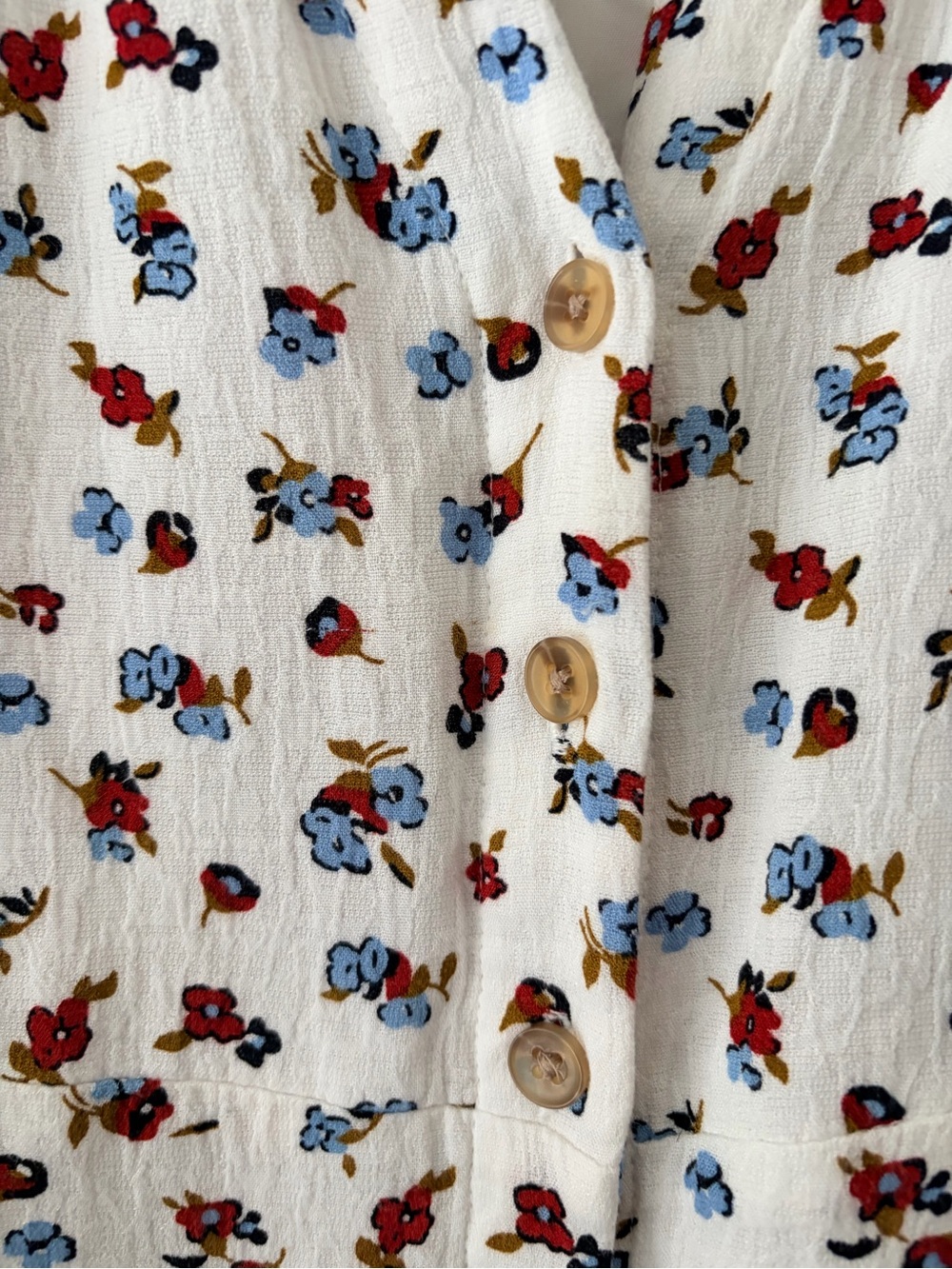 Hatch White Midi Dress with Navy & Red Floral Print - Picture 8 of 9